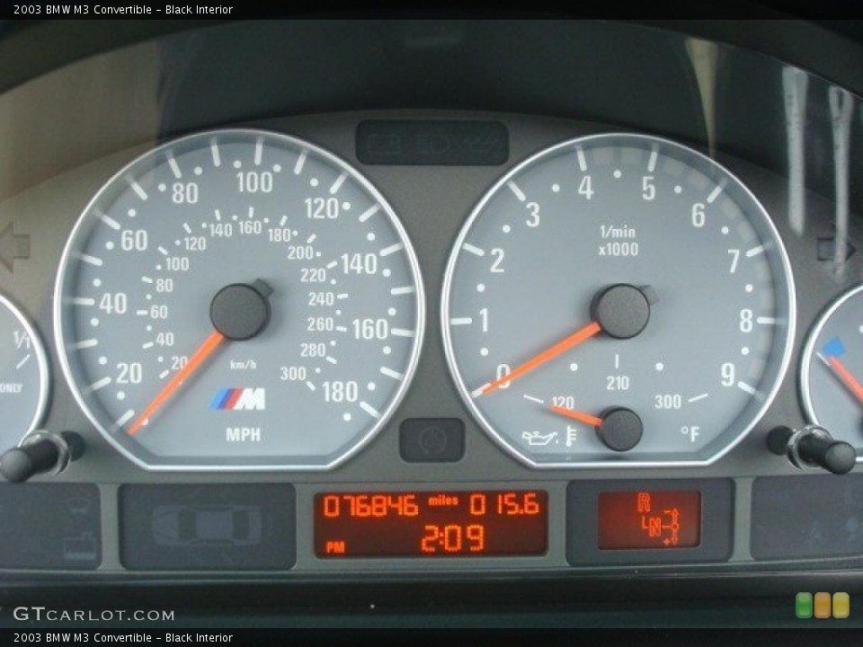 Black Interior Gauges for the 2003 BMW M3 Convertible #44261920