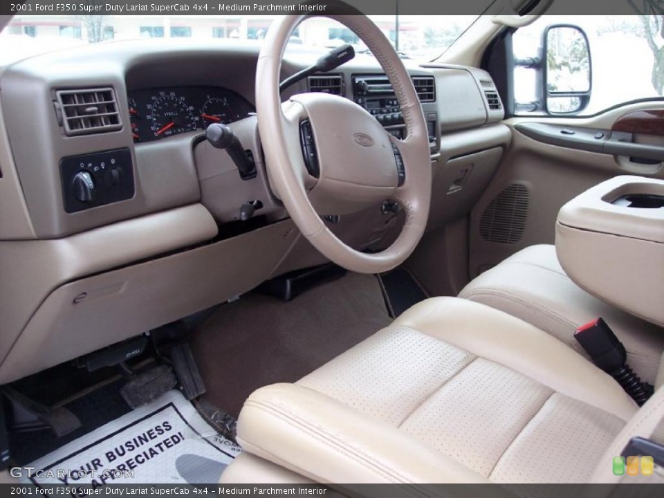 Medium Parchment Interior Prime Interior for the 2001 Ford F350 Super Duty Lariat SuperCab 4x4 #44262724