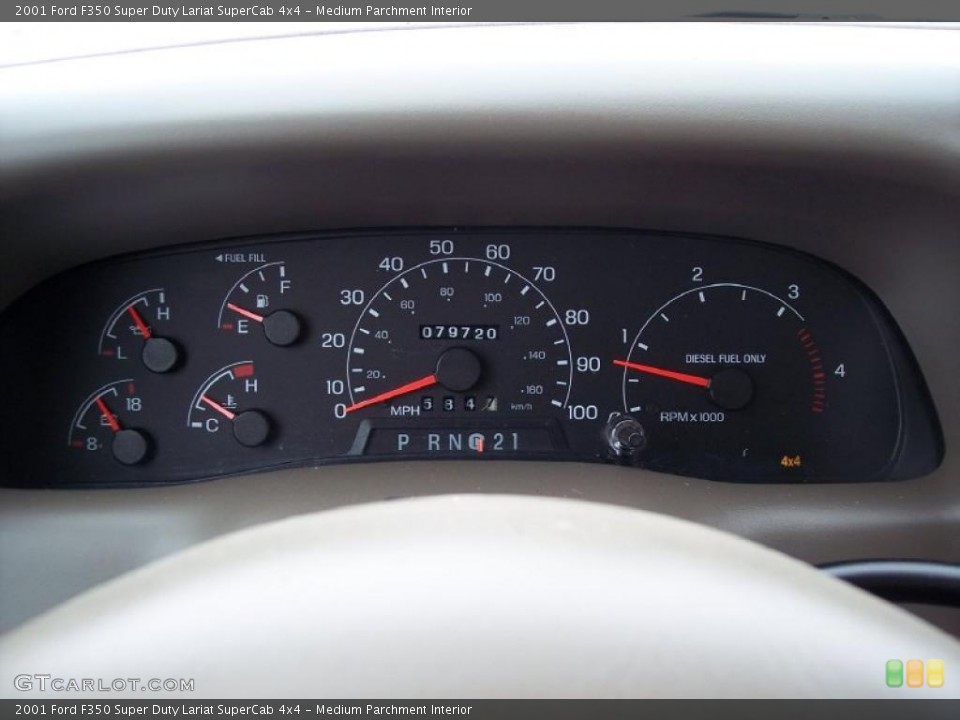 Medium Parchment Interior Gauges for the 2001 Ford F350 Super Duty Lariat SuperCab 4x4 #44263288