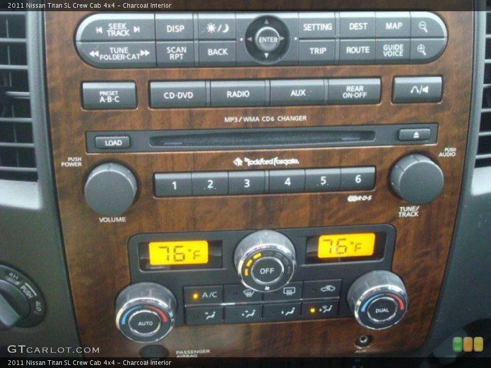 Charcoal Interior Controls for the 2011 Nissan Titan SL Crew Cab 4x4 #44273168