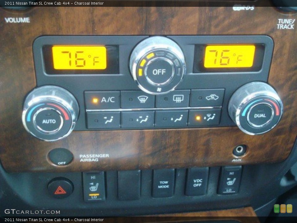 Charcoal Interior Controls for the 2011 Nissan Titan SL Crew Cab 4x4 #44273201
