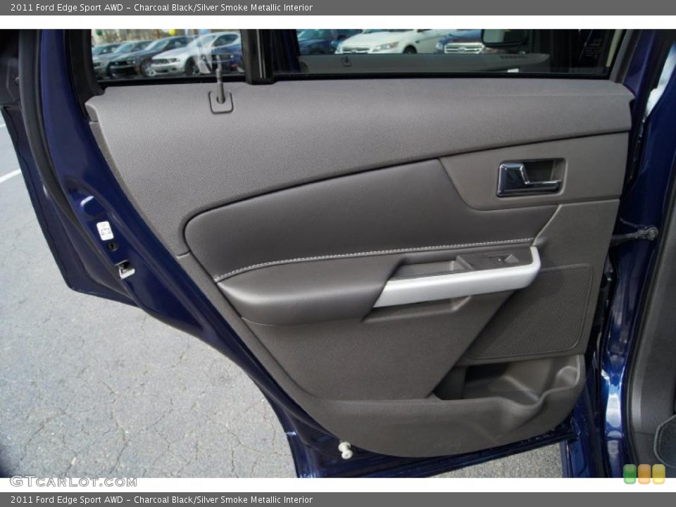 Charcoal Black/Silver Smoke Metallic Interior Door Panel for the 2011 Ford Edge Sport AWD #44273644