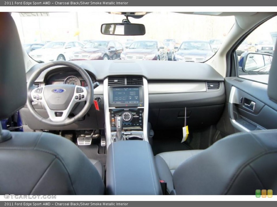 Charcoal Black/Silver Smoke Metallic Interior Dashboard for the 2011 Ford Edge Sport AWD #44273816