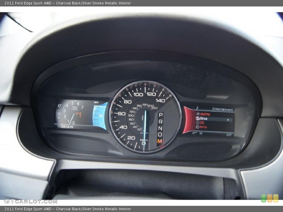Charcoal Black/Silver Smoke Metallic Interior Gauges for the 2011 Ford Edge Sport AWD #44273910