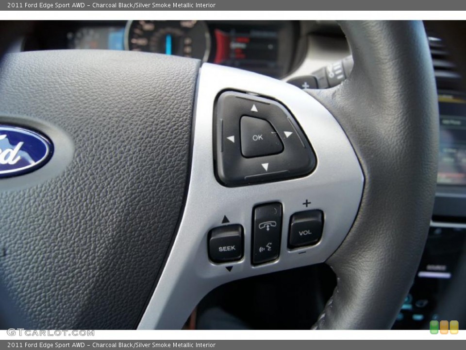 Charcoal Black/Silver Smoke Metallic Interior Controls for the 2011 Ford Edge Sport AWD #44273936