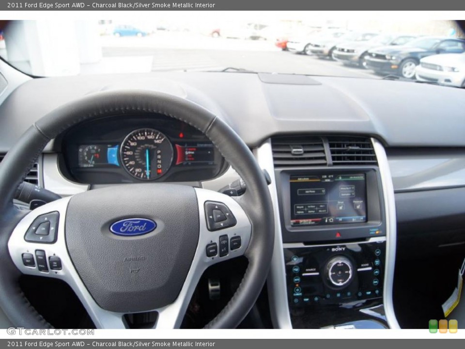 Charcoal Black/Silver Smoke Metallic Interior Dashboard for the 2011 Ford Edge Sport AWD #44273953