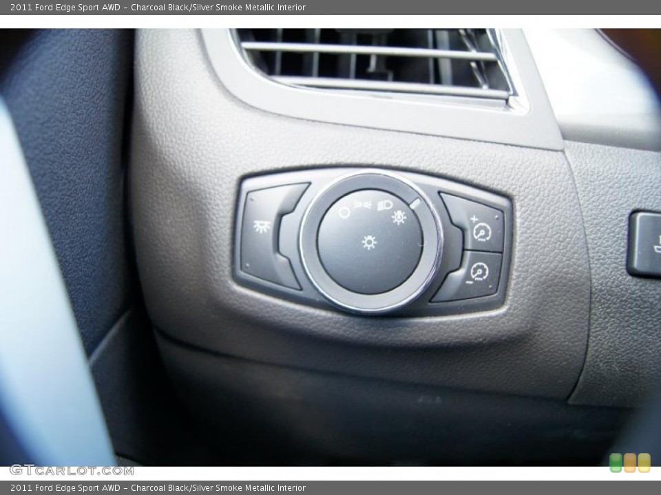 Charcoal Black/Silver Smoke Metallic Interior Controls for the 2011 Ford Edge Sport AWD #44274096