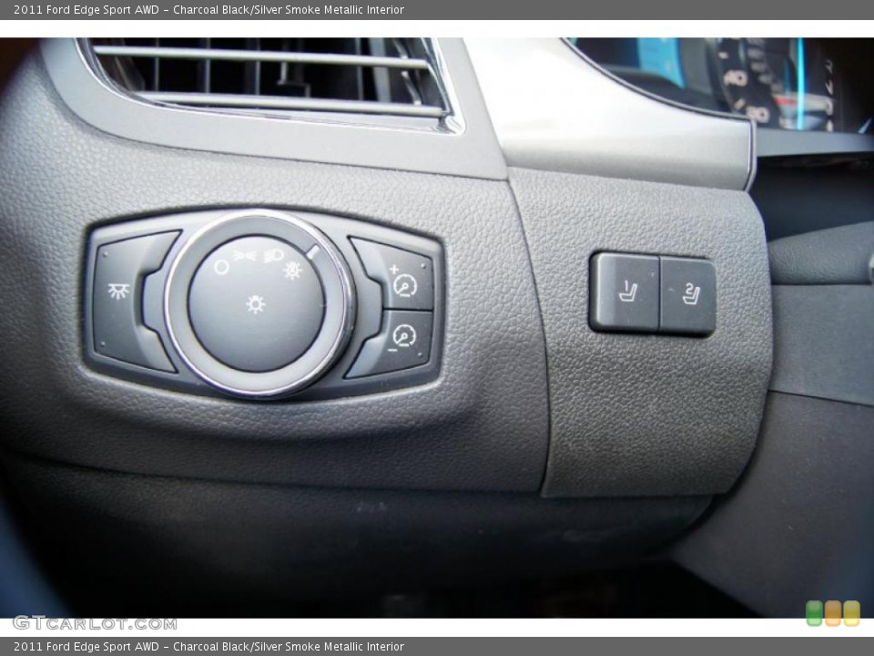 Charcoal Black/Silver Smoke Metallic Interior Controls for the 2011 Ford Edge Sport AWD #44274112