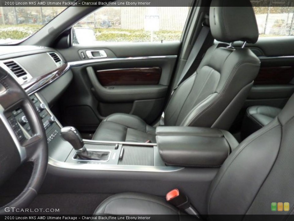 Charcoal Black/Fine Line Ebony Interior Photo for the 2010 Lincoln MKS AWD Ultimate Package #44275765