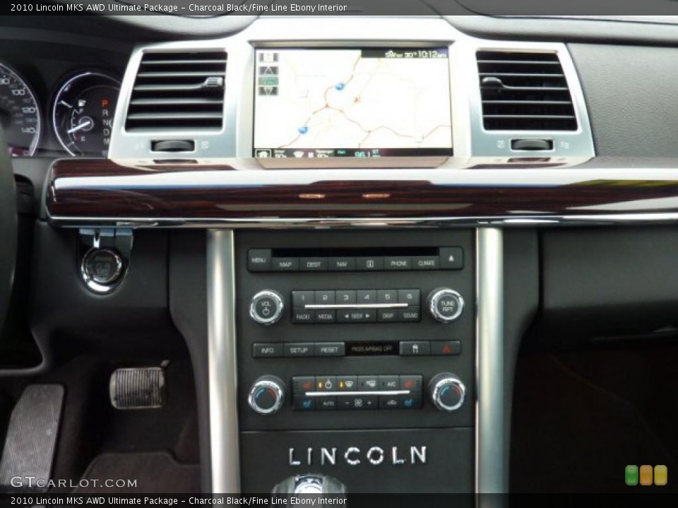 Charcoal Black/Fine Line Ebony Interior Navigation for the 2010 Lincoln MKS AWD Ultimate Package #44275865