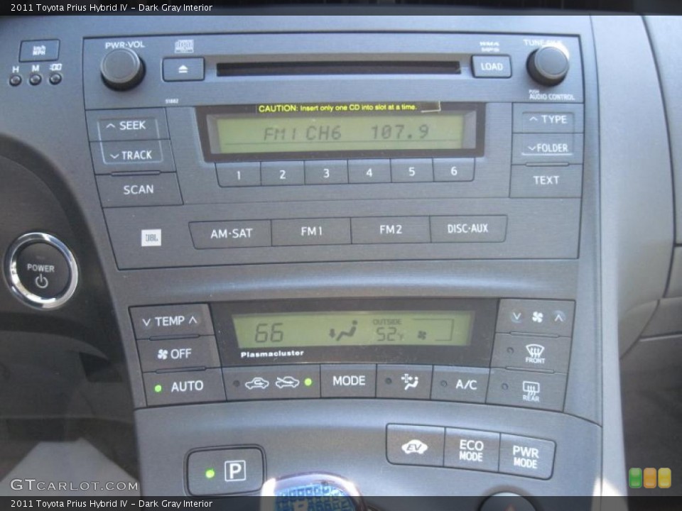 Dark Gray Interior Controls for the 2011 Toyota Prius Hybrid IV #44278469