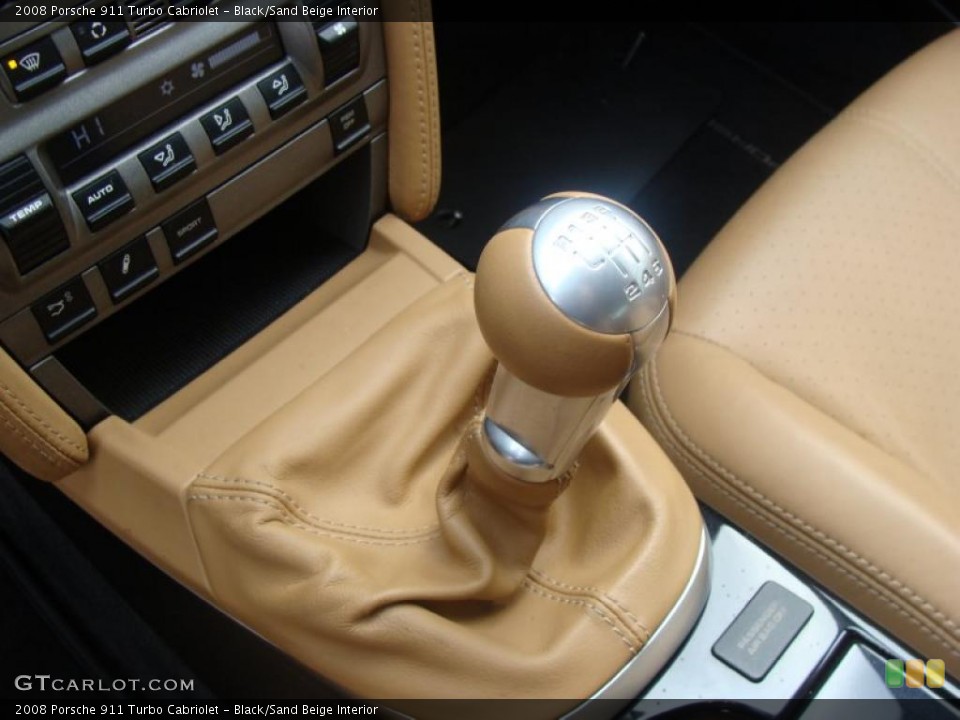 Black/Sand Beige Interior Transmission for the 2008 Porsche 911 Turbo Cabriolet #44279601