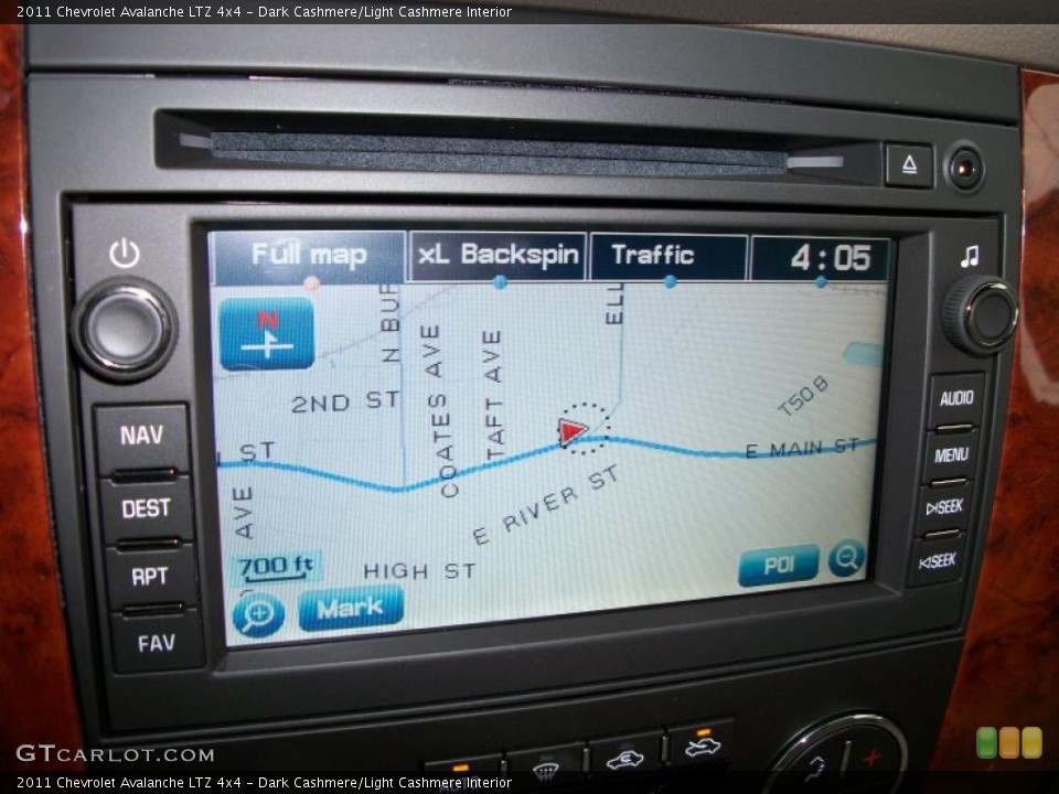 Dark Cashmere/Light Cashmere Interior Navigation for the 2011 Chevrolet Avalanche LTZ 4x4 #44288256