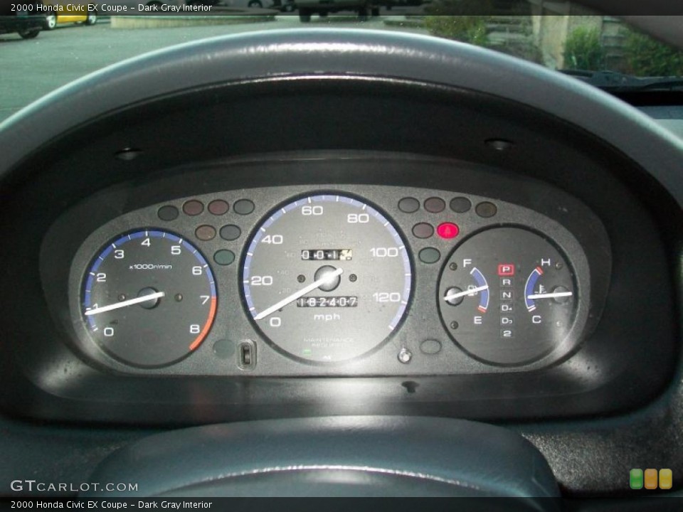 Dark Gray Interior Gauges for the 2000 Honda Civic EX Coupe #44288572