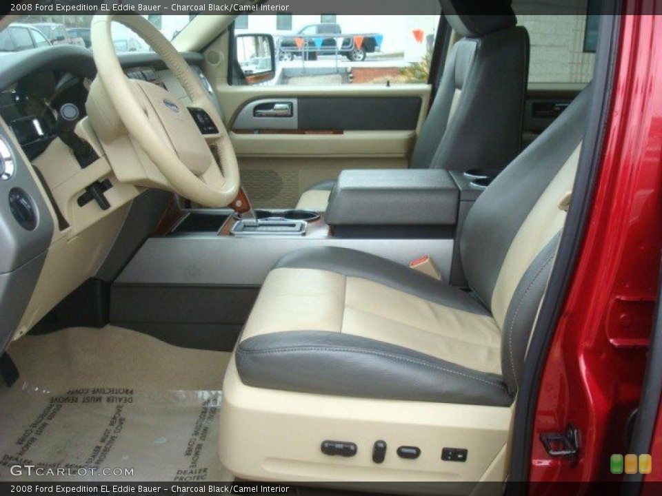 Charcoal Black/Camel Interior Photo for the 2008 Ford Expedition EL Eddie Bauer #44290004