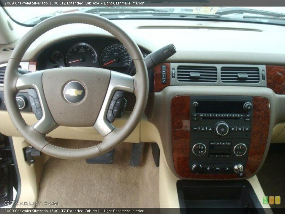 Light Cashmere Interior Dashboard for the 2009 Chevrolet Silverado 1500 LTZ Extended Cab 4x4 #44290400