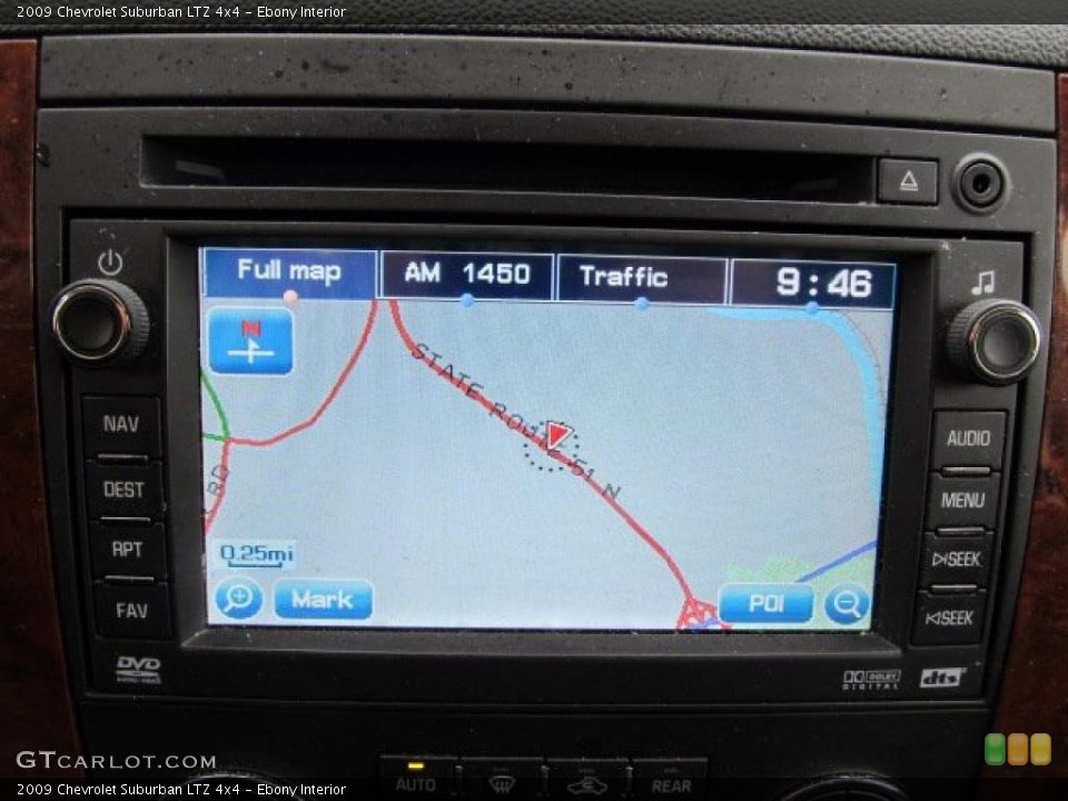 Ebony Interior Navigation for the 2009 Chevrolet Suburban LTZ 4x4 #44291536