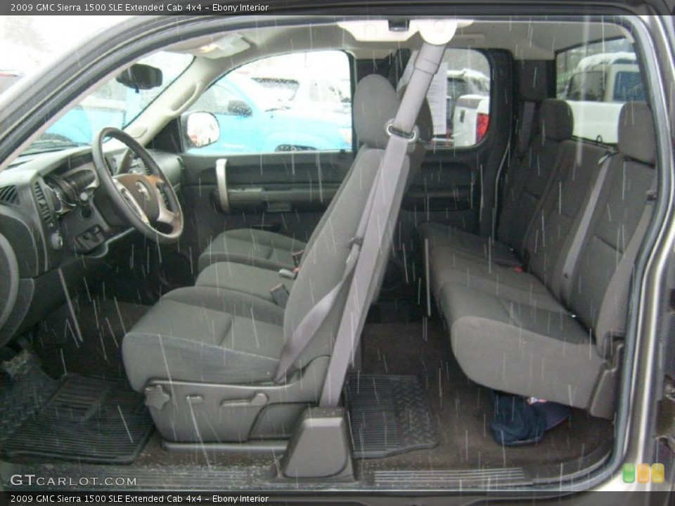 Ebony Interior Photo for the 2009 GMC Sierra 1500 SLE Extended Cab 4x4 #44294041