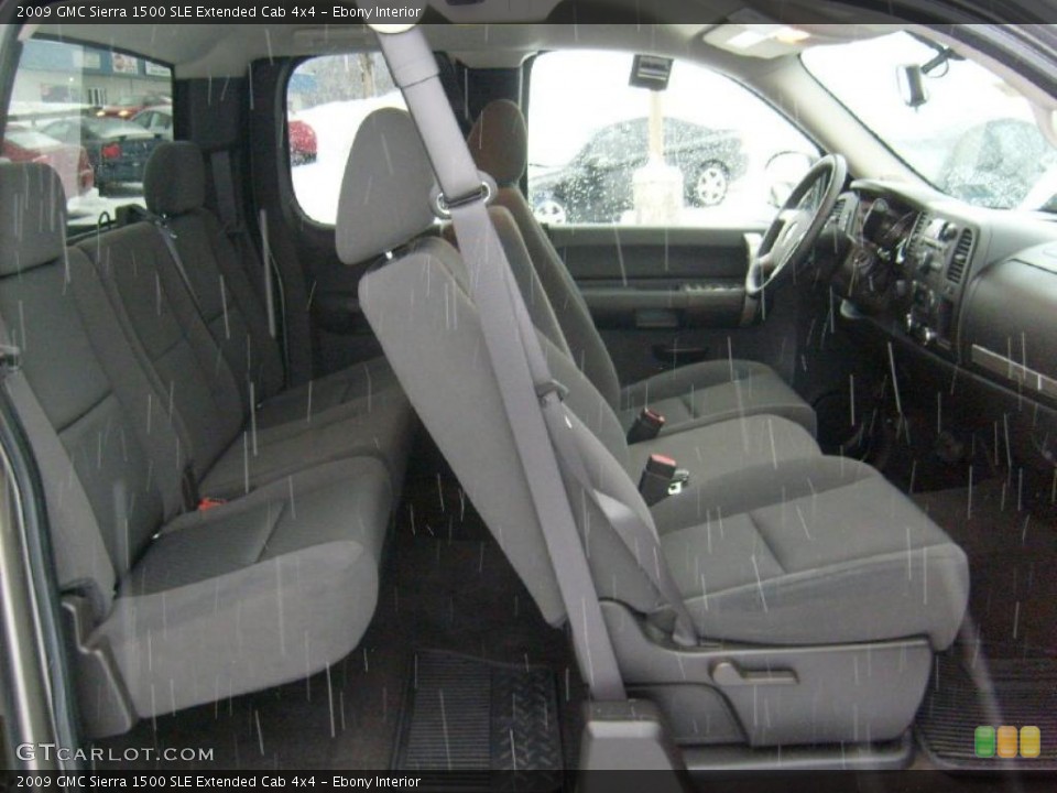 Ebony Interior Photo for the 2009 GMC Sierra 1500 SLE Extended Cab 4x4 #44294057