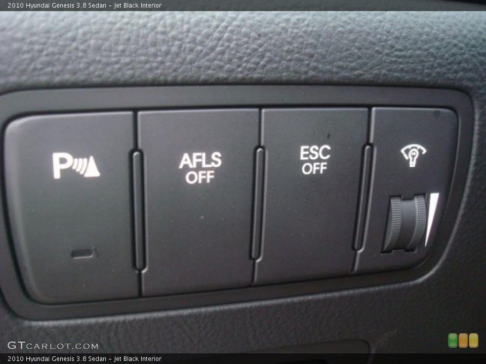 Jet Black Interior Controls for the 2010 Hyundai Genesis 3.8 Sedan #44301047
