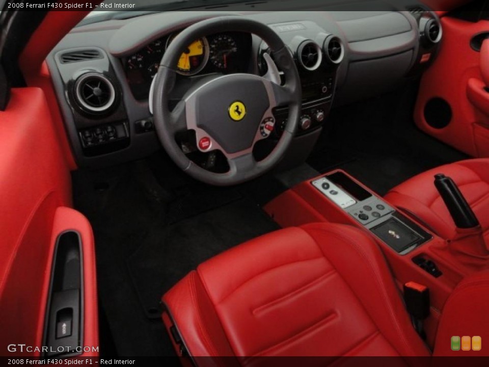 Red 2008 Ferrari F430 Interiors