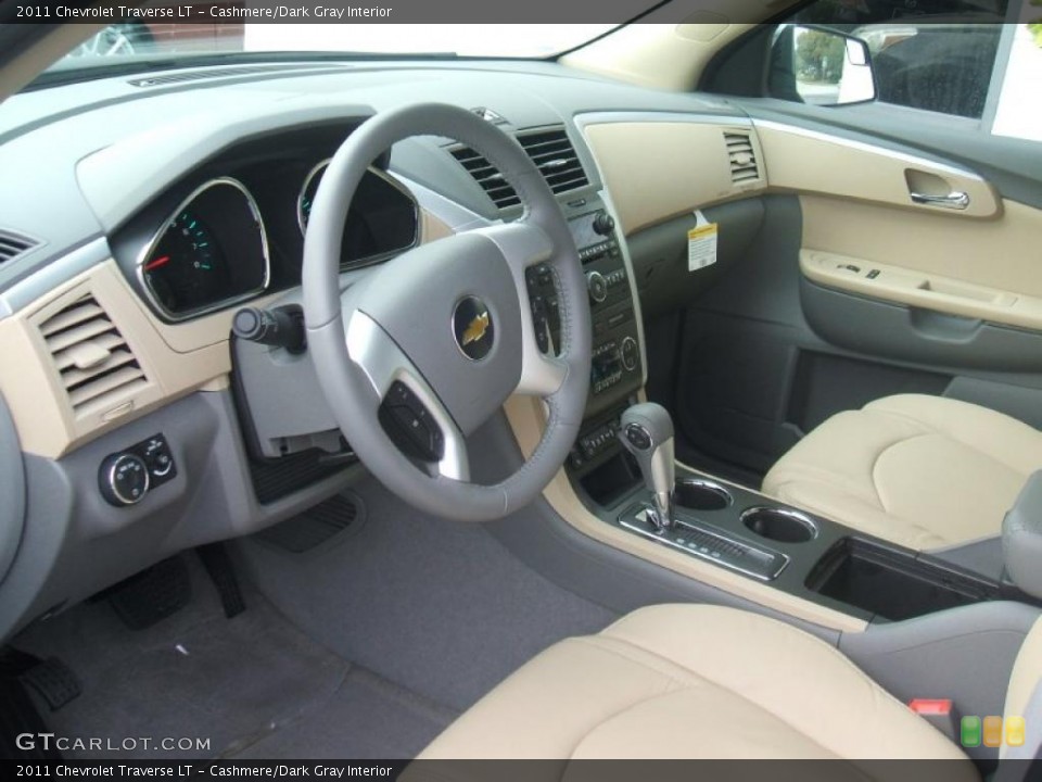 Cashmere/Dark Gray 2011 Chevrolet Traverse Interiors