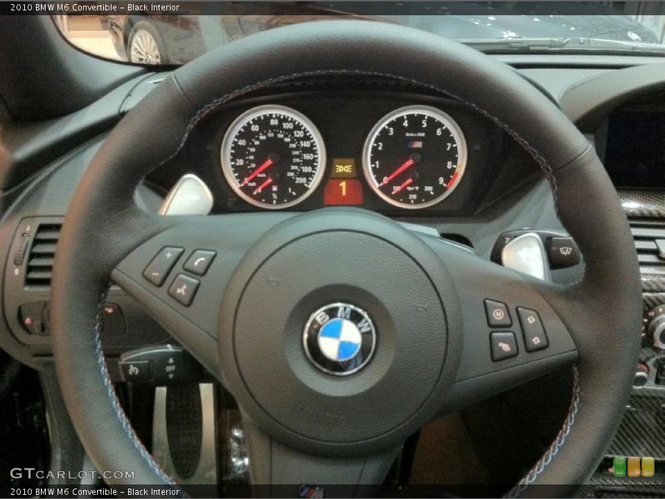 Black Interior Steering Wheel for the 2010 BMW M6 Convertible #44319625