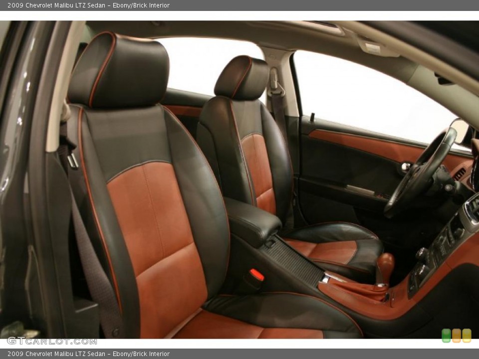Ebony/Brick Interior Photo for the 2009 Chevrolet Malibu LTZ Sedan #44320121