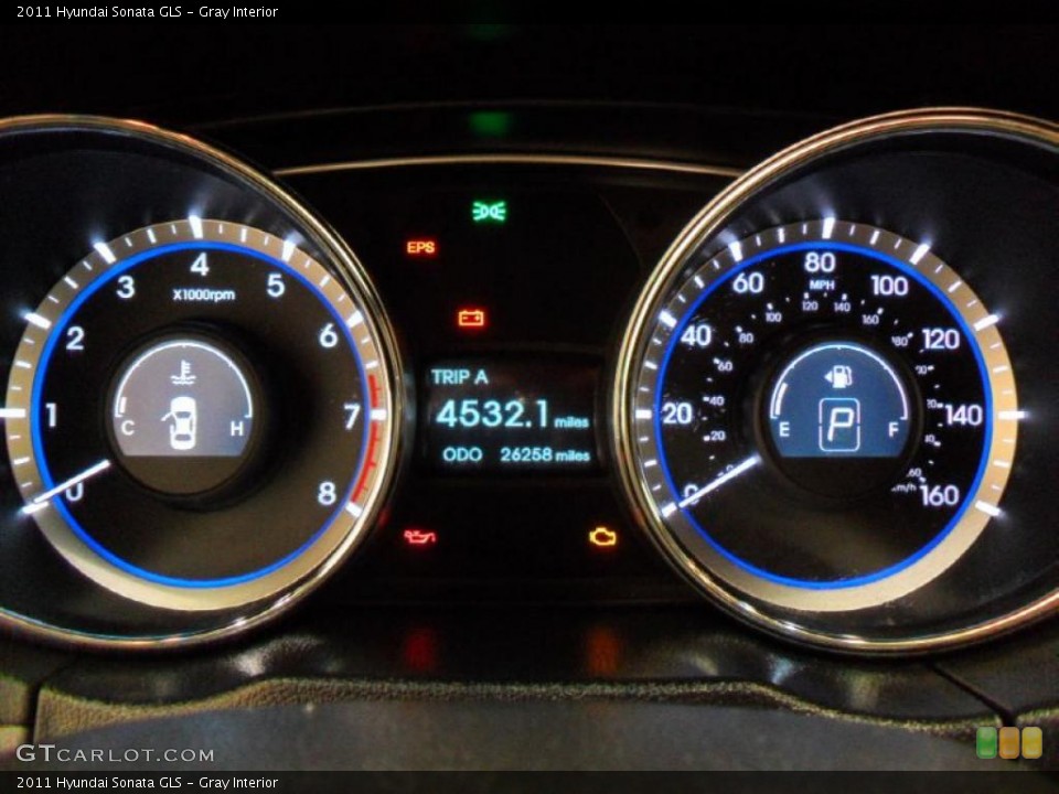 Gray Interior Gauges for the 2011 Hyundai Sonata GLS #44326417