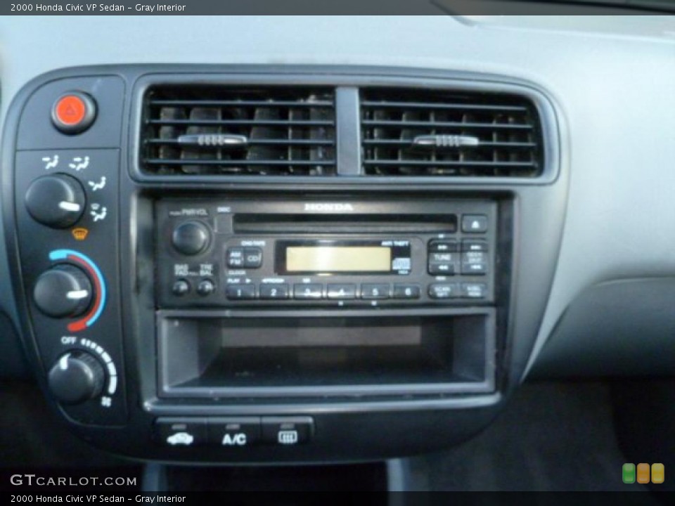 Gray Interior Controls for the 2000 Honda Civic VP Sedan #44327049