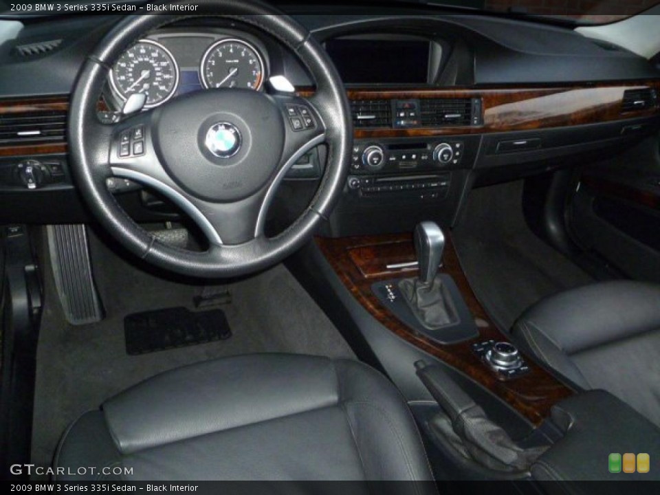 Black Interior Prime Interior for the 2009 BMW 3 Series 335i Sedan #44331574