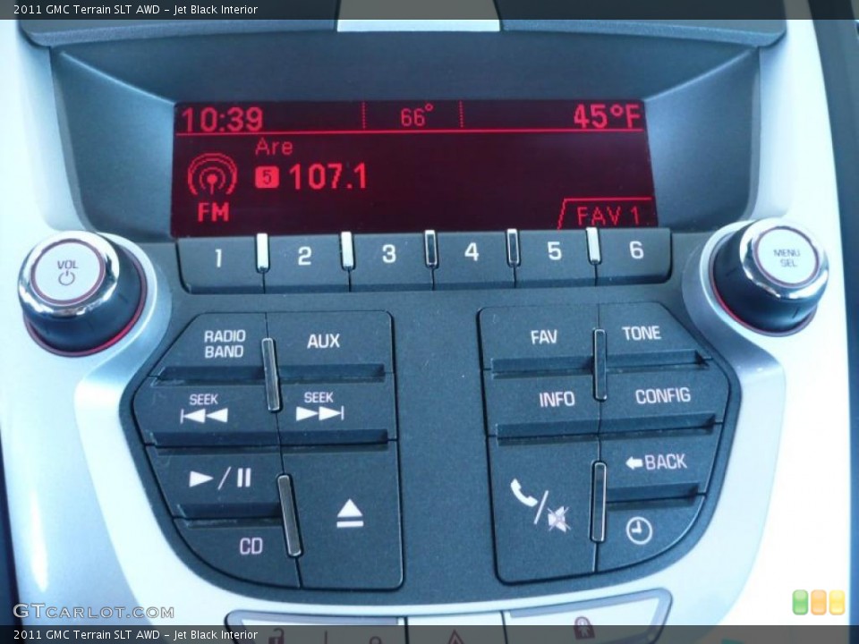 Jet Black Interior Controls for the 2011 GMC Terrain SLT AWD #44341434