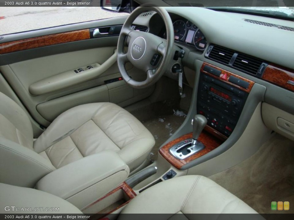 Beige Interior Dashboard for the 2003 Audi A6 3.0 quattro Avant #44344490