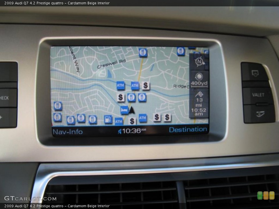 Cardamom Beige Interior Navigation for the 2009 Audi Q7 4.2 Prestige quattro #44346990