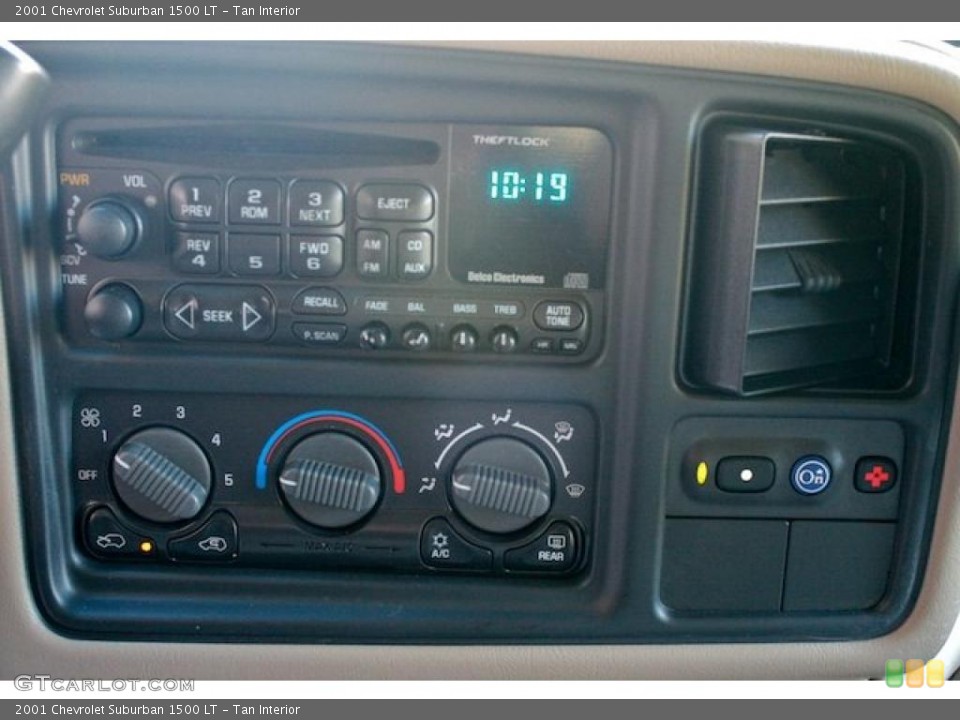Tan Interior Controls for the 2001 Chevrolet Suburban 1500 LT #44349782