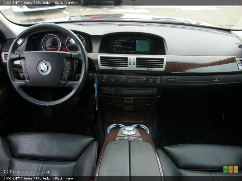 Black Interior Dashboard for the 2002 BMW 7 Series 745Li Sedan #44351374