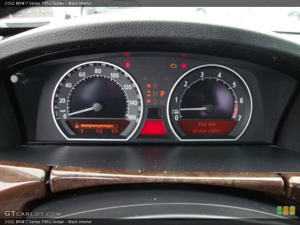 Black Interior Gauges for the 2002 BMW 7 Series 745Li Sedan #44351618