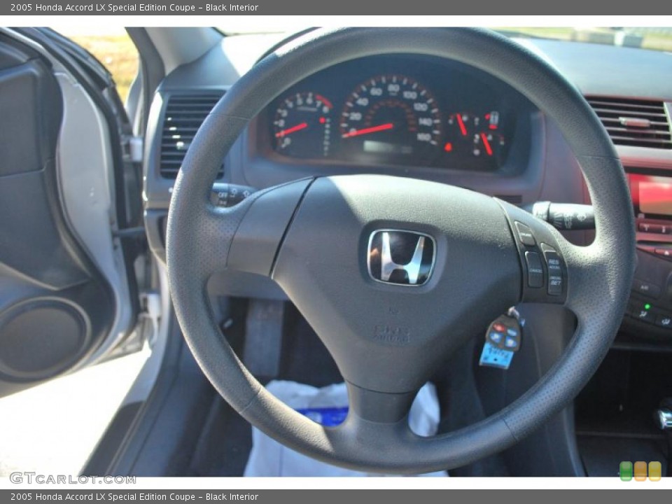 Black Interior Steering Wheel for the 2005 Honda Accord LX Special Edition Coupe #44351974