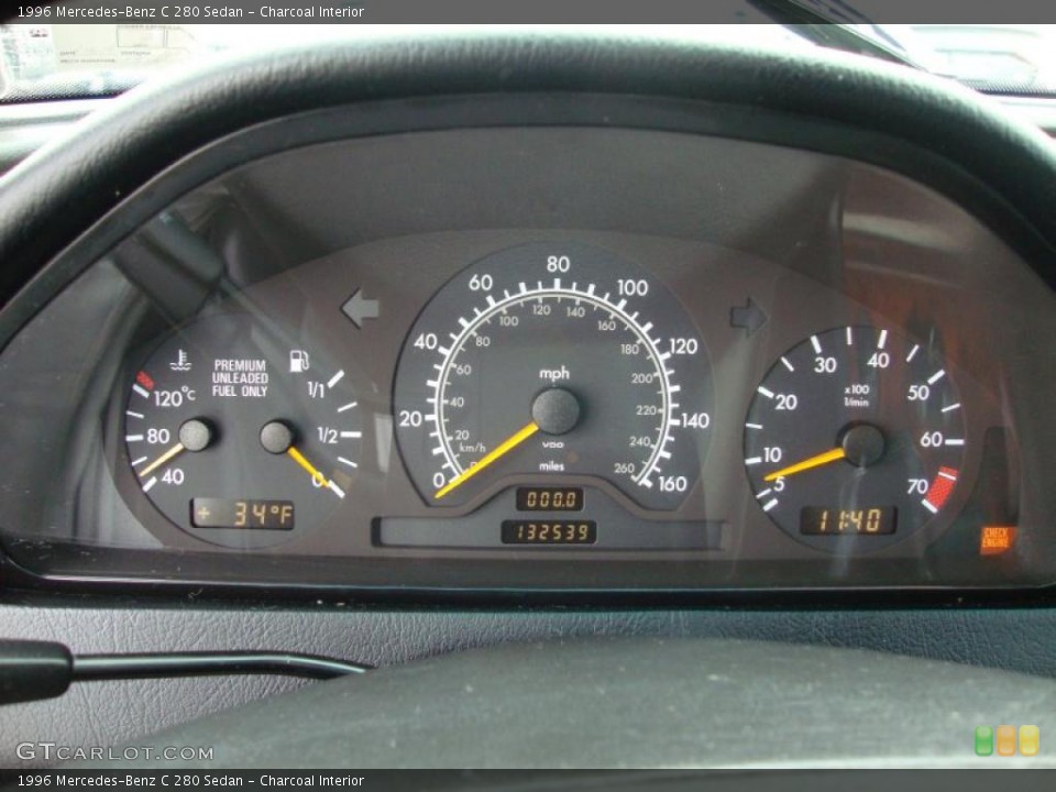 Charcoal Interior Gauges for the 1996 Mercedes-Benz C 280 Sedan #44352446