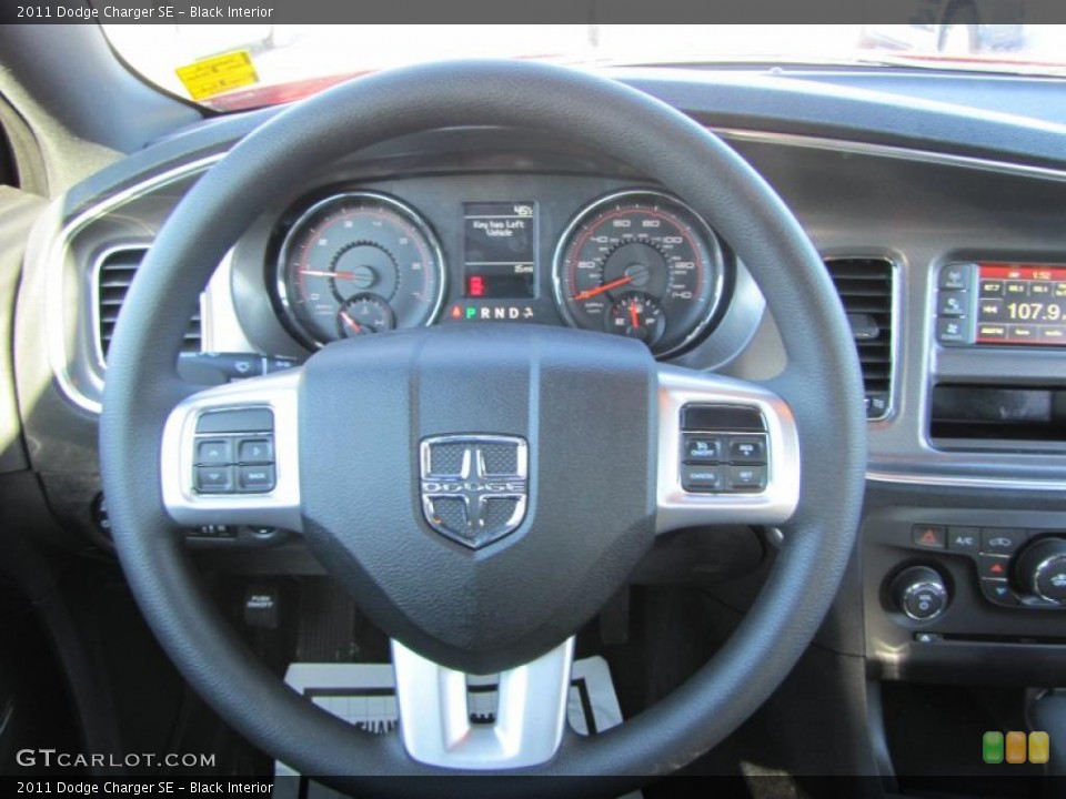 Black Interior Steering Wheel for the 2011 Dodge Charger SE #44356922