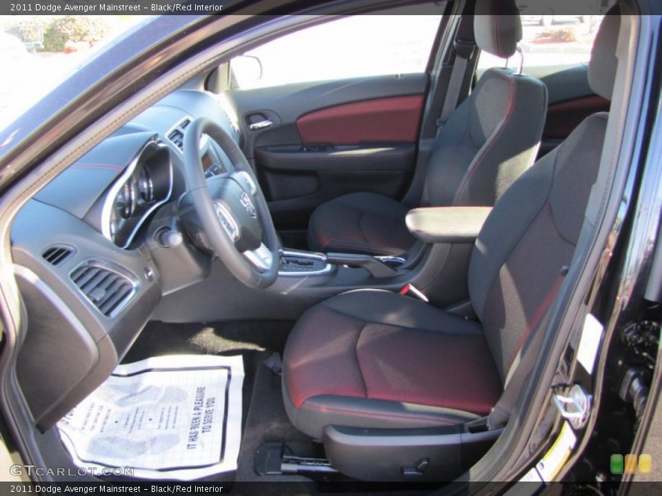 Black/Red Interior Photo for the 2011 Dodge Avenger Mainstreet #44357254