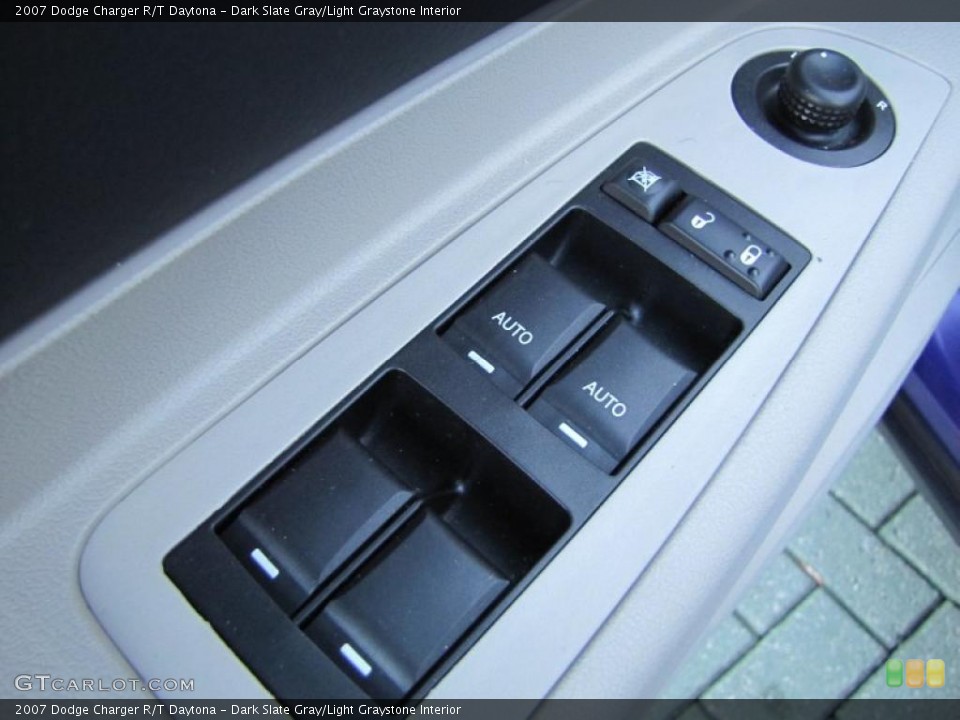 Dark Slate Gray/Light Graystone Interior Controls for the 2007 Dodge Charger R/T Daytona #44360737