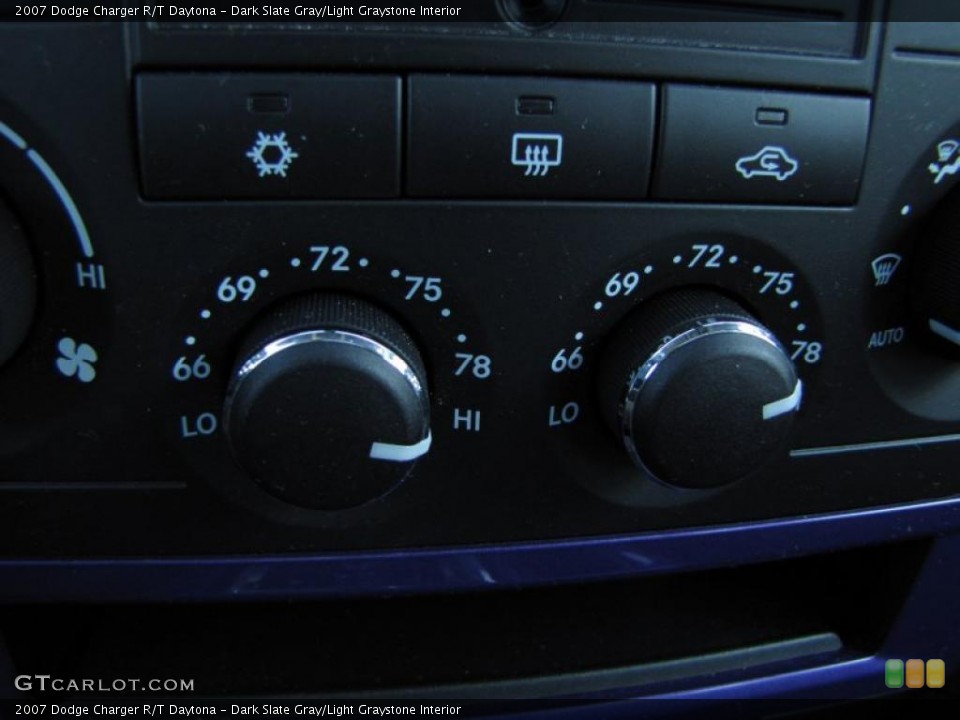 Dark Slate Gray/Light Graystone Interior Controls for the 2007 Dodge Charger R/T Daytona #44360933