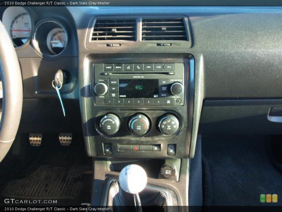 Dark Slate Gray Interior Controls for the 2010 Dodge Challenger R/T Classic #44365161