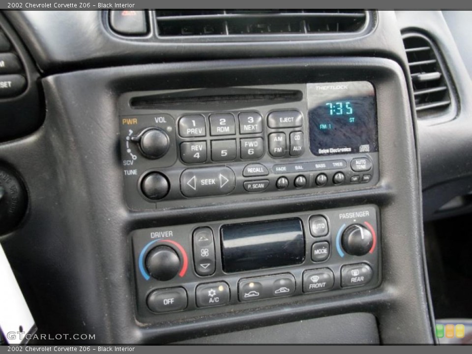 Black Interior Controls for the 2002 Chevrolet Corvette Z06 #44365910