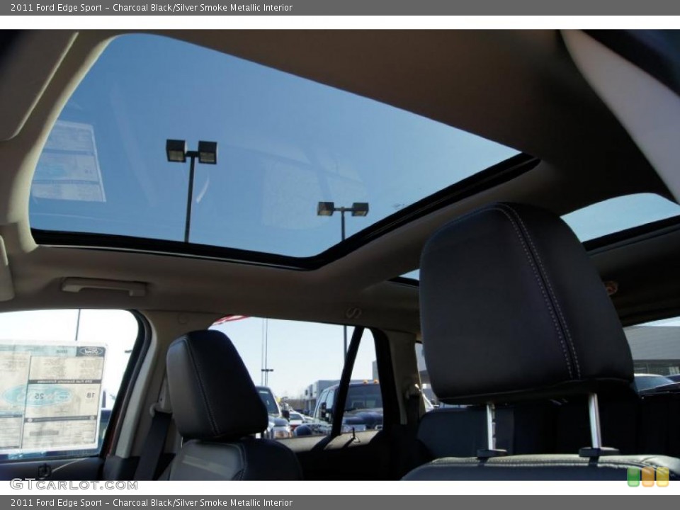 Charcoal Black/Silver Smoke Metallic Interior Sunroof for the 2011 Ford Edge Sport #44370032