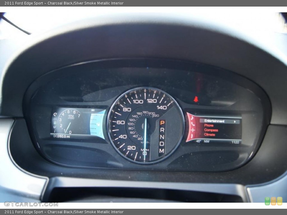 Charcoal Black/Silver Smoke Metallic Interior Gauges for the 2011 Ford Edge Sport #44370042