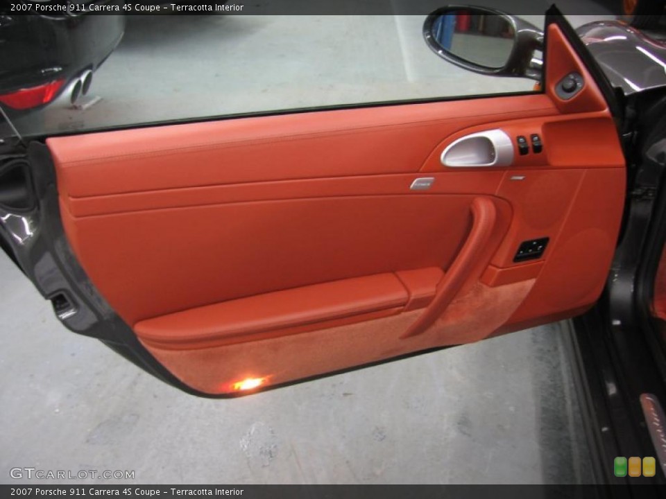 Terracotta Interior Door Panel for the 2007 Porsche 911 Carrera 4S Coupe #44373648