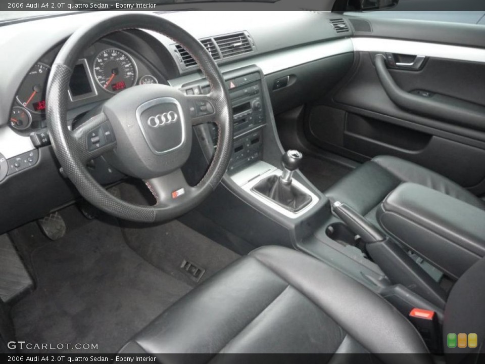 Ebony Interior Prime Interior for the 2006 Audi A4 2.0T quattro Sedan #44382104