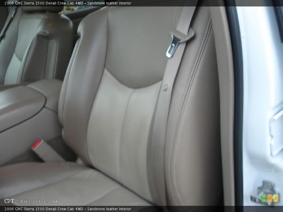 Sandstone leather Interior Photo for the 2006 GMC Sierra 1500 Denali Crew Cab 4WD #44384495